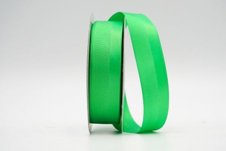 Зелена ребриста стрічка з дизайном зі шовку_K1188-K75