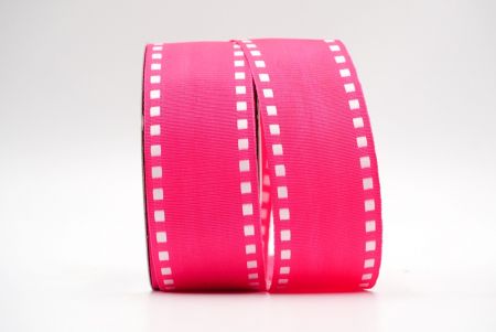 Pink White Stitched Satin Ribbon_K1284-6