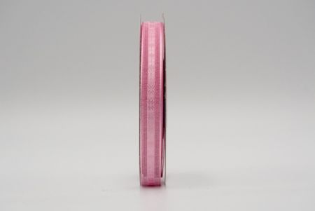 Рожева прозора стрічка з мерехтливим дизайном_K1293-150