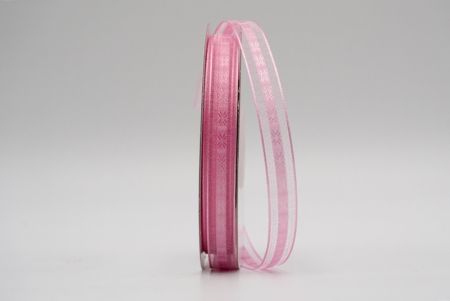 Rózsaszín csillogó selyem design szalag_K1293-150