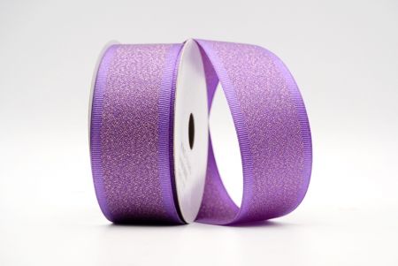 Фиолетовая ленточка с металлическим блеском и каймой из гросгрейна_K1599-2665C