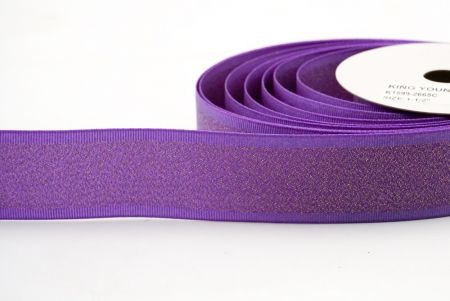 Purple Metallic Glittery Grosgrain Edge Ribbon_K1599-2665C