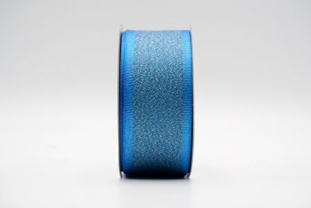 Ruban à bordure en gros-grain métallique bleu royal pailleté_K1599-2727C