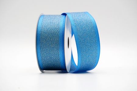Royal Blue Metallic Glittery Grosgrain Edge Ribbon_K1599-2727C
