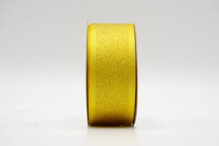Taśma z metalicznym połyskiem w kolorze żółci z obrzeżem z groszgrainu_K1599-7404C