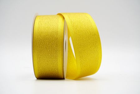 Μεταλλική Κορδέλα με Λαμπερό Κίτρινο Χρώμα και Κορδόνι Grosgrain_K1599-7404C