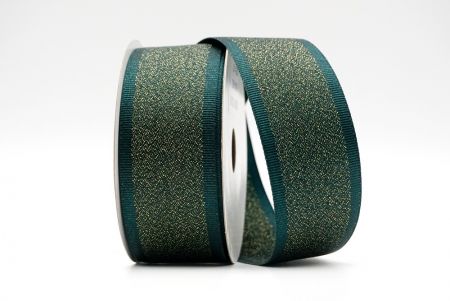 Blue Green Metallic Glittery Grosgrain Edge Ribbon_K1599-7476C