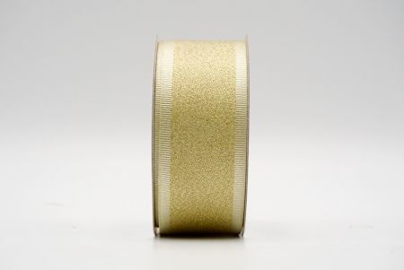 Ivory Metallic Glittery Grosgrain Edge Ribbon_K1599-PTM001