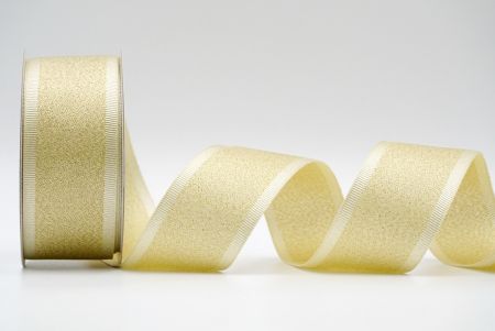 Fita de borda de gorgorão metálico marfim com glitter_K1599-PTM001