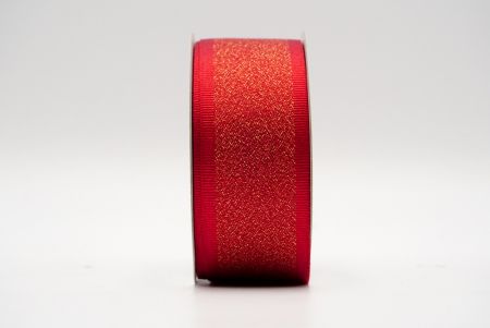 Красная металлическая блестящая лента с гребневым краем_K1599-PTM074