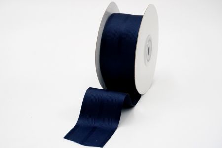 темно-синяя ленточка из гросгрейна с плетением