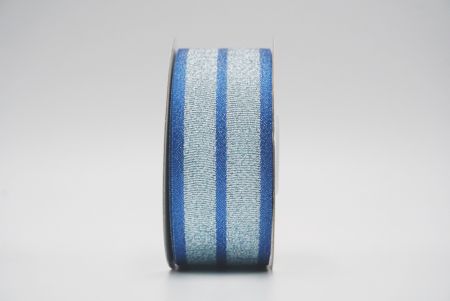 синя металева тканинна стрічка з гофрованою/атласною поверхнею