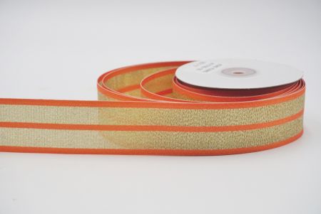 orangefarbenes metallisches gewebtes Grosgrainband