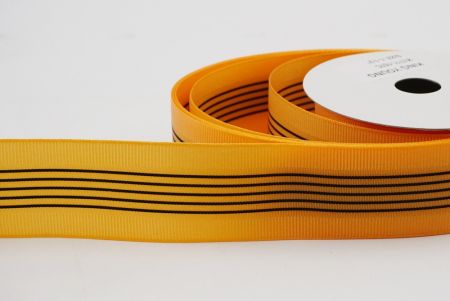 Orange Grosgrain 5 Center Stripes Ribbon_K1711-157C