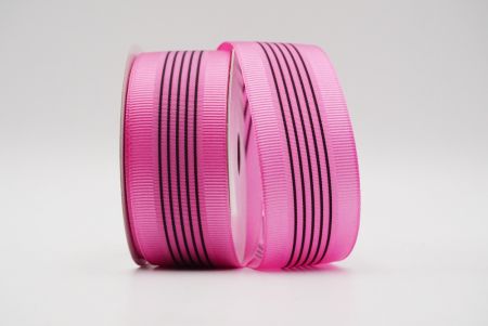 Pink Grosgrain 5 Center Stripes Ribbon_K1711-224C