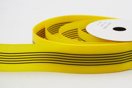 Yellow Grosgrain 5 Center Stripes Ribbon_K1711-7404C