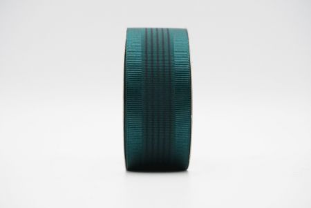 Blue Green Grosgrain 5 Center Stripes Ribbon_K1711-7476C