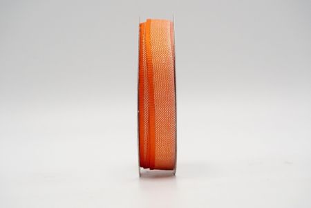 Оранжевая тонкая ребристая подкладочная лента Grosgrain_K1729-16