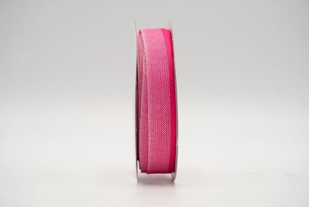 Ярко-розовая тонкая ребристая подкладочная лента Grosgrain_K1729-18