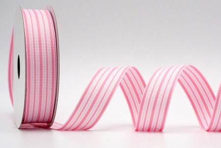 pink stripe matte woven ribbon