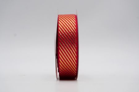 Rotes Metallic-Diagonalstreifen-Design-Band_K211-K21
