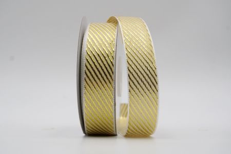 Gelbes Metallic-Diagonalstreifen-Design-Band_K211-K22