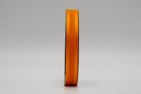 Oranje satijnen lint met transparant blok en ontwerp_K225-14-1052
