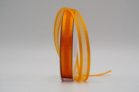 Cinta de diseño de satén transparente y bloque naranja_K225-14-1052