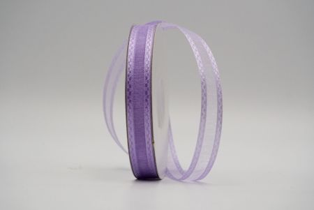 Светло-пурпурная лента с прозрачным блоком и дизайном из атласа_K225-14-3812
