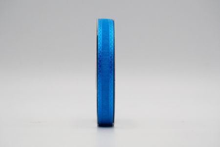 Nastro di design in raso trasparente a blocchi blu_K225-18-4147