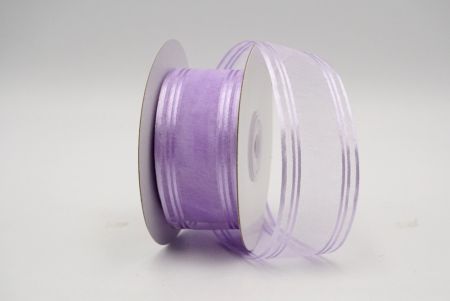 Ruban design violet clair transparent et lignes satinées_K232-14-3812