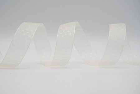Λευκή κορδέλα με διακοσμητικά κουκκίδια_ K304-11-0105