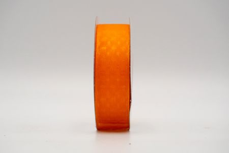 Nastro arancione trasparente con design a pois_ K304-14-1052