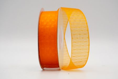 Oranje transparant gestippeld ontwerp lint_ K304-14-1052