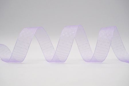 Світло-фіолетова прозора стрічка зі вставками в крапку_ K304-14-3812
