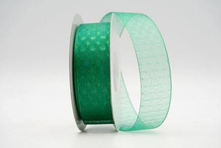 Green Sheer Dotted Design Ribbon_K304-16-5932