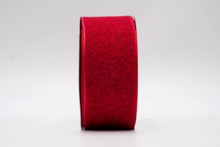 लाल शीर और ऊभे हुए सादे रंग की रिबन_K445-PT074