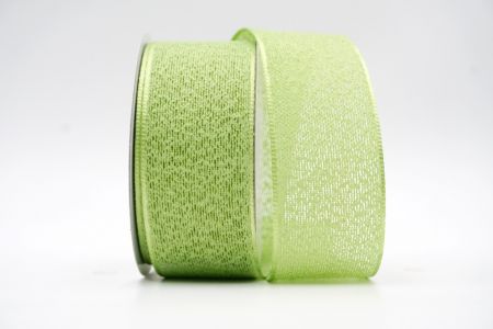 Apple Green Sheer and Wavy Plain Color Ribbon_K445-PT133