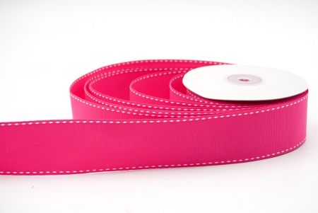 Fita de gorgorão com costura lateral rosa-choque-branca_K584-1-150081
