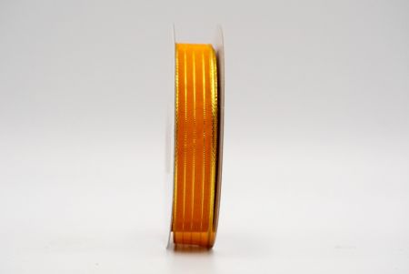 Помаранчева золота металічна стрічка з прозорим підкладом_K764G-14-1052