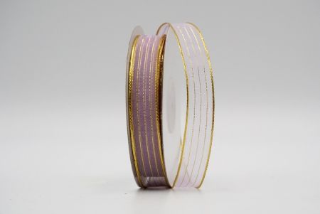 Purple Gold Metallic lining Sheer Ribbon_K764G-14-3812