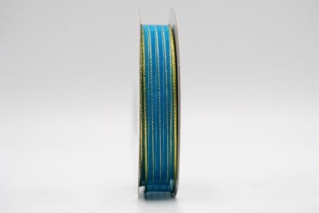 नीला सोने की धातु से लाइनिंग वाली पारदर्शी रिबन_K764G-18-4147
