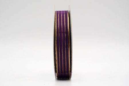 Doublure métallique violet or Ruban transparent_K764G-19-3542