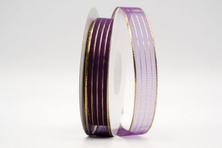 Ruban transparent avec doublure métallique en violet et or_K764G-19-3542