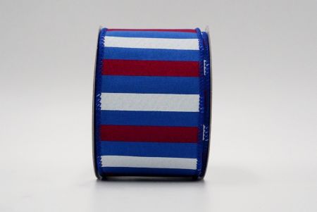 королівсько-синя/червона/біла проволочна стрічка для дня незалежності або щоденної прикраси