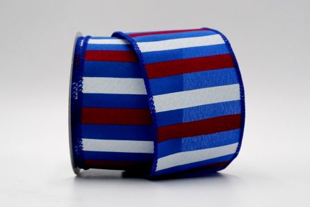 ruban torsadé en fil bleu royal/rouge/blanc pour le jour de l'indépendance ou la décoration de tous les jours