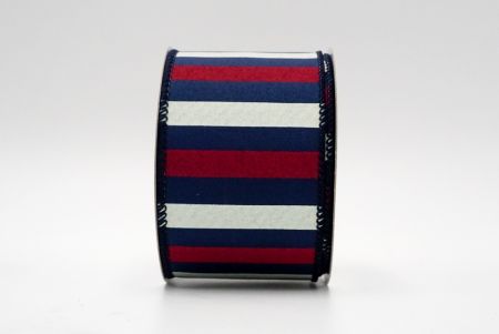 red/white/navy blue wired ribbon for independence day ribbon decoration