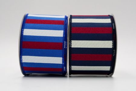blue series of stripe wire ribbon
