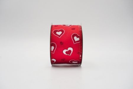 red valentine wired ribbons