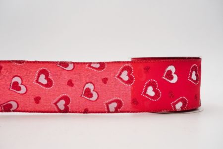 red valentine wired ribbons